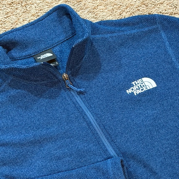 North Face Cap Rock Blue Quarter Zip Outdoors Casual Mens Small - Picture 1 of 4